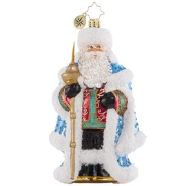 Christopher Radko Hand-Crafted European Glass Christmas Decorative Figural Ornament, Spiffy for The Soirée