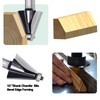 SICWOOD Chamfer Router Bit 1/2 Shank, 22.5° Degree Carbide 2-Flute