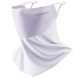 ROCKBROS Face Mask, UV Protection, Cooling Sensation, For Summer, Neck Cover, Nose & Mouth Mesh, No More Stiffly, Sun Protection, UPF50+, Sweat Absorbent, Quick Drying, Ear-hook, Neck Warmer, Sports,