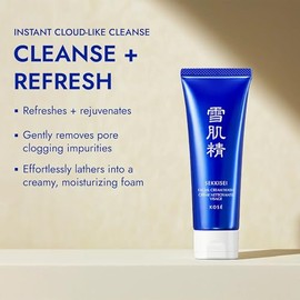 SEKKISEI Facial Cream Wash, Foaming Face Cleanser, 4.5 Ounce