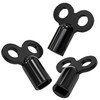 3X WEIDEBACH® Radiator Key Black, for All radiators Radiator Bleeding