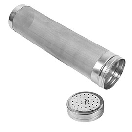 Beer Dry Hopper Filter,300 Micron Filter Stainless Steel Mesh Cornelius Keg for Home Beer Brewing Kettle (2.8 x 11.8 inch)