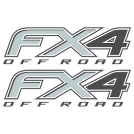 GOLD HOOK FX4 Off Road Decals and Stickers for Ford Truck F150 F250 F350 F450 (2012-2016) Super Duty (Set of 2) (Gray, Silver)