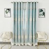 Amidoudou 1 Pair European Double Layer Curtains with Valances for
