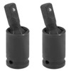 TA-VIGOR 2Pcs 1/4" Drive Universal Joint Swivel Deep Impact Socket
