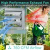 Hipoilk 7 Inch Shutter Exhaust Fan with Speed Controller and