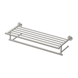 Gatco 4297 Latitude II Towel Rack 25 3/4 inch Satin Nickel/Wall Mounted Towel Rack with Towel Bar For Bathroom