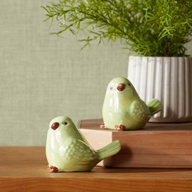 Melrose International Irredescent Ceramic Bird Figurine (Set of 6)