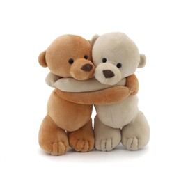 INJOY Teddy Bear Stuffed Animals, 9 inch Teddy Bear, 2 Pack Baby Bear Plush Toy for Baby Shower Decoration, Gift for Boys Girls, Girlfriend, Birthday, Anniversary（Brown and Khaki
