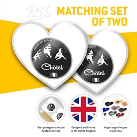 2 x Heart Vinyl Stickers 7.5 cm - Chatel Ski Snowboard Resort France 40171