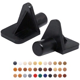 SKIR'CO (50 pcs) Shelf Support Pegs 5 mm, Plastic Shelf Support Pins, Shelf Brackets (50, Black (S29)