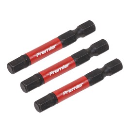 Sealey 3pc 50mm Hex 6mm Impact Power Tool Bit Set - AK8239