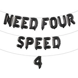 Need Four Speed 4 Birthday Decoration Need Four Speed Balloons Backdrop Racing Car 4th Birthday Decoration Boys Race Car Themed 4th Birthday Party Supplies (NEED FOUR SPEED 4 Black)