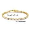 Gemsme 18K Gold Plated 3.0 Cubic Zirconia Classic Tennis Bracelet