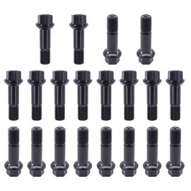 ApplianPar 20Pcs Black Stainless Steel Wheel Lug Bolt for C180 C200 C250 C300 C350 CL65 E63 GL450 GL550 GLE550 ML350 GLE450 GLE63 AMG S