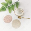 6 Pieces Coasters PVC Insulation Pads Mats Hollowed-Out Round Coasters