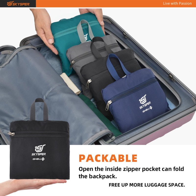 SKYSPER 20L Foldable Backpack Ultralight Daypack Waterproof Daypack Travel Backpack