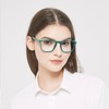 WEMOOTANTS Green Reading Glasses 1.0 Women Men Square Readers with