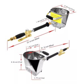 Joywayus Lanzadora De Mortero Concreto O Estuco Lanza Revocadora