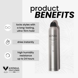 Kenra Ultra Freeze Spray 30 | Ultimate Hold Hairspray | Long-Lasting, Ultra-Firm Hold | Fast-Drying Formula | Provides Humidity Resistance | High Shine, Flake-Free Finish | All Hair Types | 10 oz