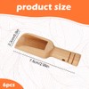 Natural Wooden Scoops (6 Pcs) - Multi-Use Scoop Spoons for