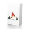 Wee Blue Coo Greeting Card Robin Bird Wearing Winter Hat
