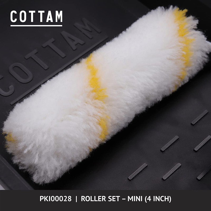 COTTAM Mini Paint Roller and Tray Set | Mini Small