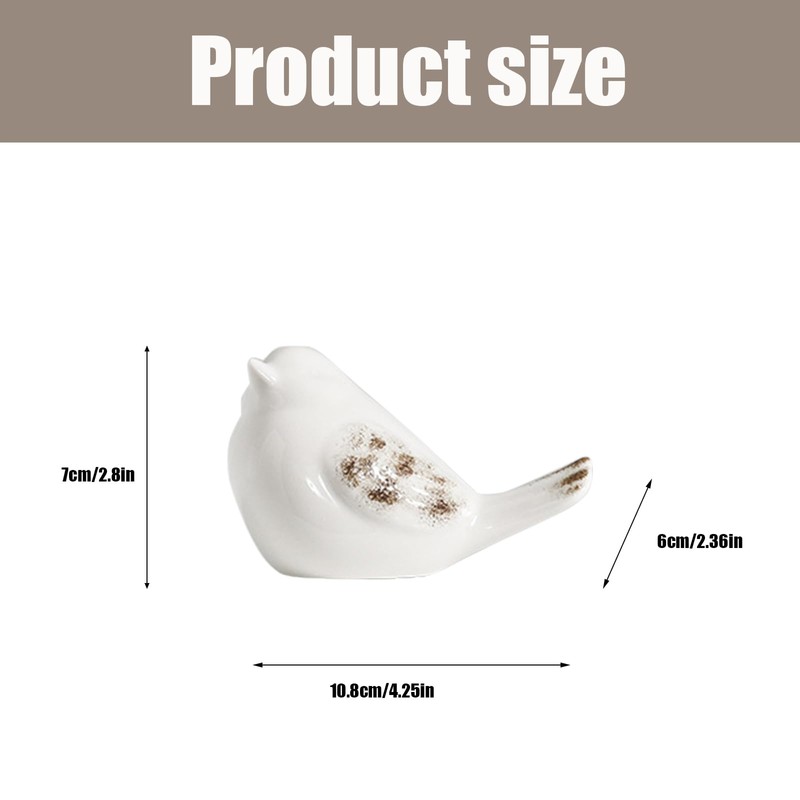 2 Pcs Ceramic Bird Toilet Floor Bolt Caps, Cute Animal