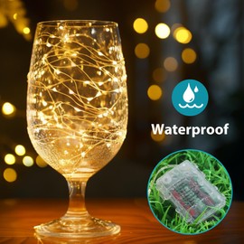 4 Pack Fairy Lights Battery Operated with Remote, Each 39Ft 120LED Battery Powered String Lights with Timer, 8 Modes Waterproof Twinkle Christmas Lights for Bedroom Party Indoor Mason, Warm White | kolpop