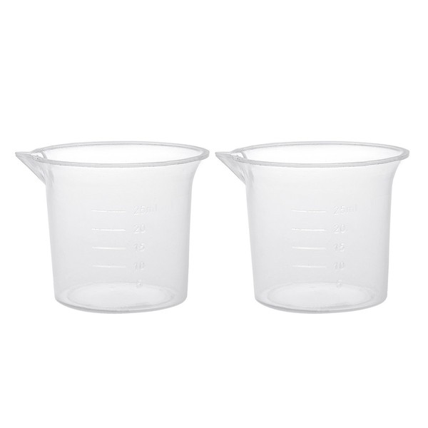 uxcell Measuring Cup Beaker Lab Clear PP Plastic Graduated Beaker