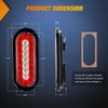 Nilight 2PCS 6Inch Oval LED Trailer Tail Lights Red White