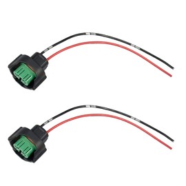 YUNPICAR H8 H11 H16 Dual Waterproof Female Connector Coupler Valve, Wire Harness, Machining and Repair, Set of 2 (H8, H11, H16 Sockets)