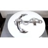 Nautical Ocean Marine Polished Aluminum Metal Ship Anchor Wall Decor