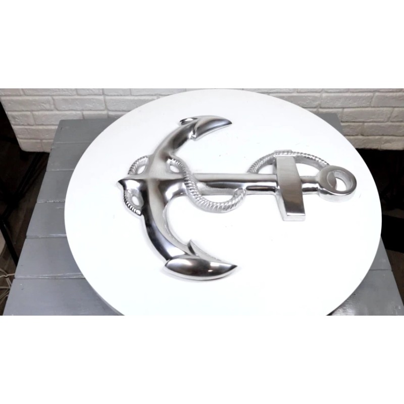 Nautical Ocean Marine Polished Aluminum Metal Ship Anchor Wall Decor