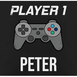 Cushion 50 x 50 cm - Gaming - Player 1 Controller Player One Gamer Gamer Daddling Partner Gift - 50 x 50 cm - Black - Gaming Cuddly Couch Sofa