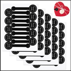 400 Pcs Handmade Stickers Food Label Stickers, Self-Adhesive Bakery Stickers Long Label Packaging Lollipop Sealing Labels for Bakery Pastry Bags Jars Bottles Coffee Cups