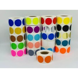 Labels and More 1-inch Round Green (ONLY) Color Coded Inventory Dot Stickers 1 Roll 500 Labels