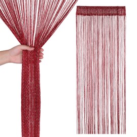 Trimming Shop Glitter String Curtains Fly Screen Room Divider Fringe Panel Spaghetti Tassel Curtain For Doorway, Windows, Doors, Home Décor, Event Decoration, 200cm x 90cm, Black