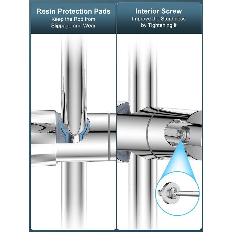 Universal Shower Head Holder with Shower Hose 1.6 m, YEAUPE