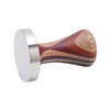 Colorful Wood Coffee Flat Tamper Stainless Steel Base Powder Hammer