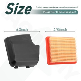 931-12768A Air Filte Cover & 951-15245 Air Filter Compatible with Cub C-adet Engine Models 163cc 5C65M0, Replaces 931-12768, 731-12768A, 731-12768, 751-15245
