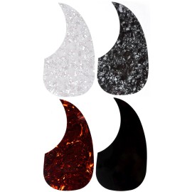 Allsound Teardrop Acoustic Guitar Self-adhesive Pickguard for Martin D28 Style Guitar - Black Pearl