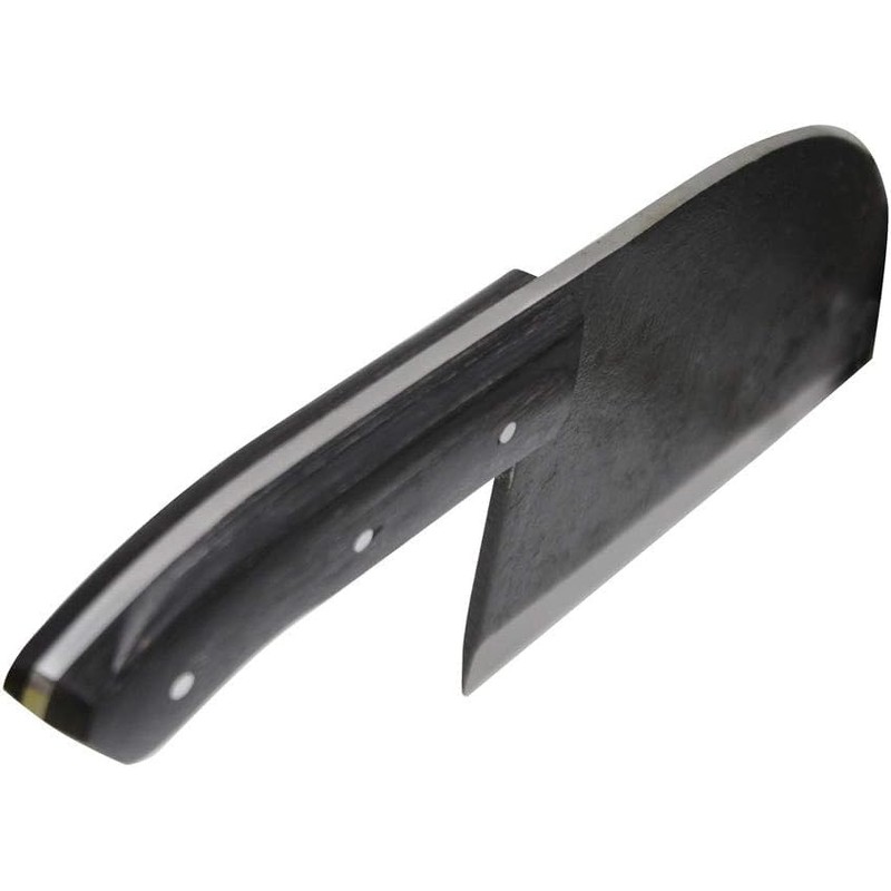 Old Ram Handmade Cleaver Style Hunting Butcher Knife With Leather