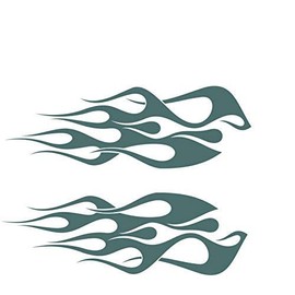 Wild Dingos LLC - ST1 Winglets - Flame Decal Kit Multi-Color Golf Cart UTV RC ATV Mower Motorcycle Tank (A - Small, D24-090 Silver/Grey)