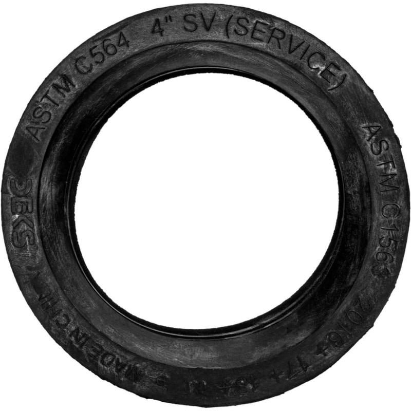 DEKS J-Tite Service Weight Soil Gasket - 4"", Black
