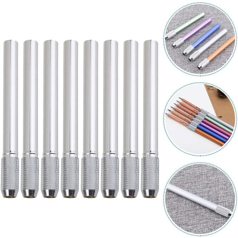 Generic [Set of 6] Pencil Extension Holder Pencil Auxiliary Axle