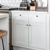 Ravinte 25 Pack 1-3/16 Inch Matte Black Kitchen Square Cabinet