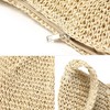 RAVESSIA Women's Small Handmade Woven Straw Summer Beach Crescent Hobo