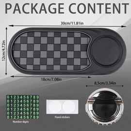 Multifunktions Auto Anti Rutsch Matte, Auto Universal Phone Holder, 360° Drehbar Antirutschmatte Auto mit Parknummer, Multifunction Car Anti Slip Mat für Autodekorationen, Brillen, Handys Verwendet