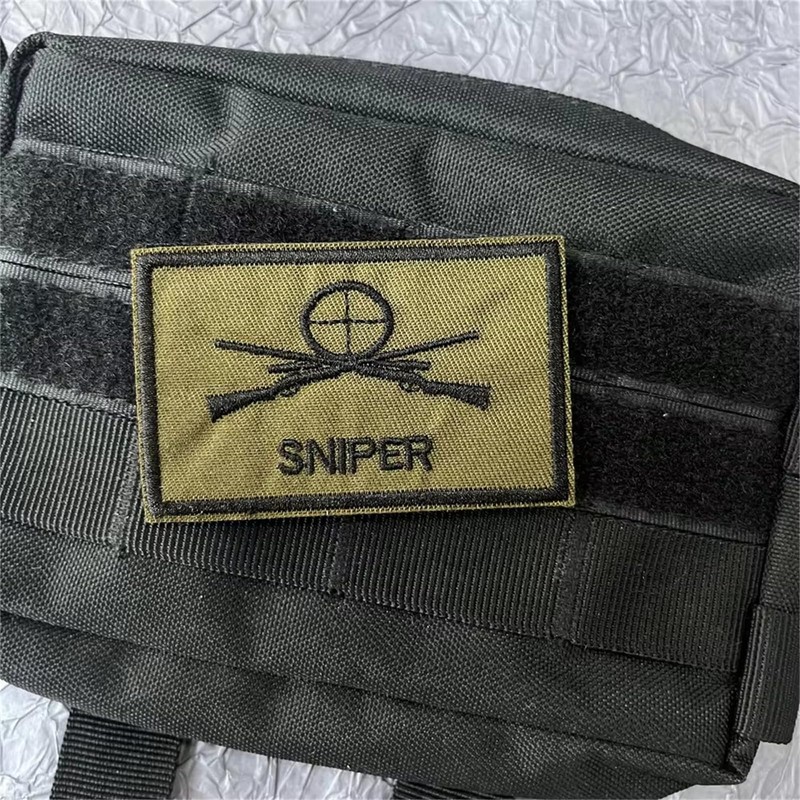 Sniper Velcro Patch Embroidery Patch Tactical Morale Hook Loop Patches